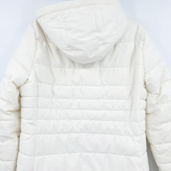 SwissTech Hooded Mid Length Puffer Jacket Fleece Double Zip Womens Size M - Picture 10 of 14
